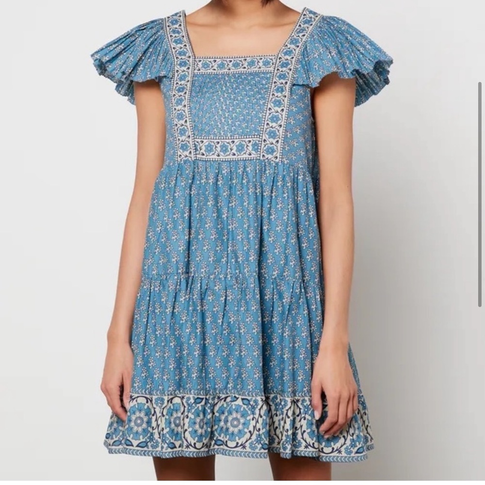 Sea NY Fernanda tile print flutter sleeve dress - Picture 4 of 5
